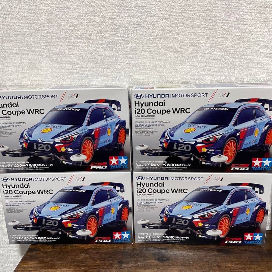 【説明必読！】タミヤ　ミニ四駆　ヒュンダイ i20 クーペ WRC ４個セット タミヤ ミニ四駆特別企画 ヒュンダイ i20 クーペ WRC (MA